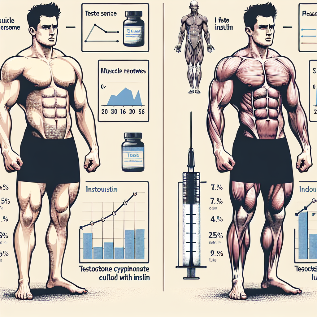 Diferencias en resultados al usar Cipionato de testosterona con y sin insulina
